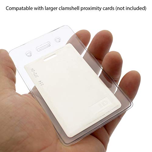Premium Vertical Prox Card Holders - Lock Top Load Clear Plastic Proximity Badge Pouches For Single Card - Work I'd, Nurse Name Badge And More By Specialist Id (1) #TOP5