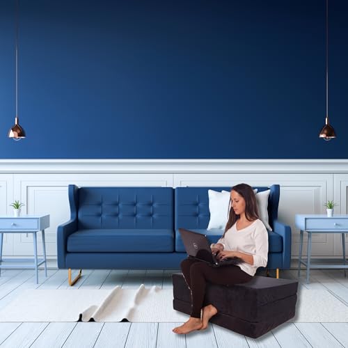 Natalia Spzoo - Materasso Pieghevole 190 X 90 X 8 Cm Per Un Sonno A Nuvola - Materasso Pieghevole Sfoderabile - Materassino Pieghevole In 3 Parti (Nero 0001) - 2