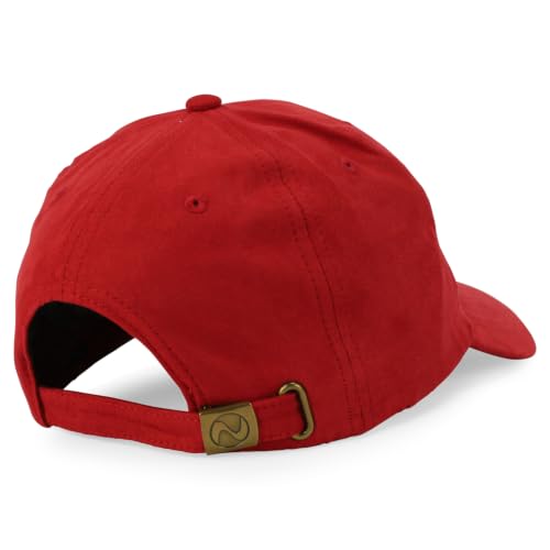 Image of Trendy Apparel Shop Plain Faux Suede Leather Adjustable Structured Baseball Cap