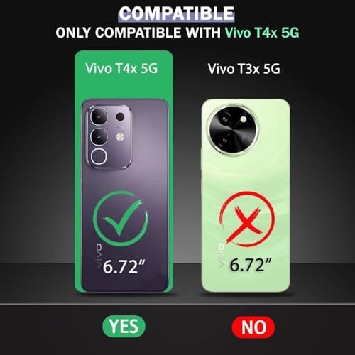 Image of AIBEX Compatible for Vivo Y31 Pro 5G / Vivo T4X 5G / iQOO Z10X 5G Flip Cover Leather Finish | Inside TPU with Card Pockets | Wallet Stand | Complete Protection Flip Case -Blue