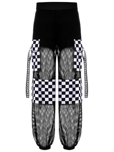 Girls Boys Active Sweatpants Breathable Mesh Joggers with Elastic Waist & Pockets2