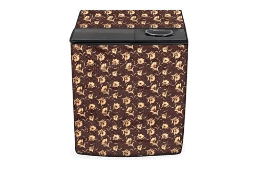 Stylista Washing Machine Cover Compatible for Lloyd 8.5 kg semi Automatic Top Load LWMS85SP, Floral Printed Pattern