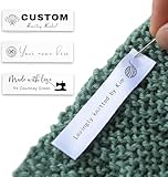 50-200pcs Custom Fabric Name Labels,Personalized Sew-On Clothing Tags,Custom Sewing Labels for Clothing Bags Dress T-Shirt Crocheting, Handmade Items Crafts and More- Black Ink on White Label 2x6cm