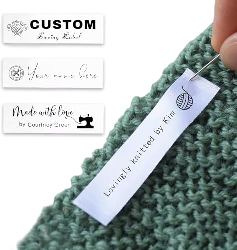 50-200pcs Custom Fabric Name Labels,Personalized Sew-On Clot