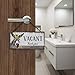 Putuo Decor Vacant Occupied Sign Occupied Sign for Bathroom Door Double Sided Hanger Plaque for Home Bathroom Office Restroom Conference Hotel Hospital Privacy Sign Donkey Grey