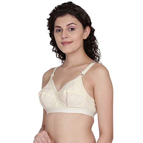 Image of Fashiol Women's-Girls Cotton Non Padded Non Wired Minimizer Bra Perf Multicolor 36D