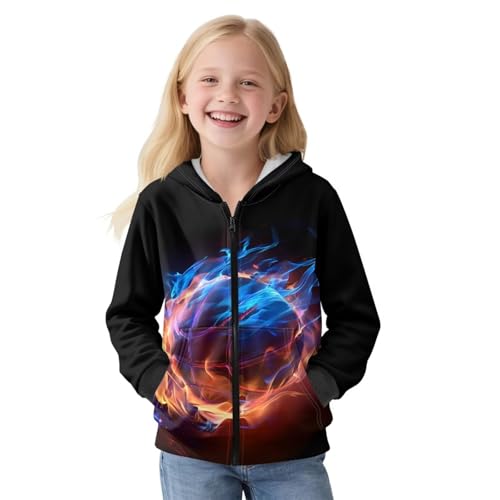 Kids Cardigan Zip-Up Hoodie, Soft Athletic Sweatshirt Cozy Athletic Boys Long Sleeve Top Kids Casual Winter Tops