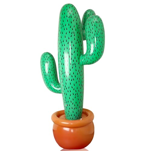 76 Inch Jumbo Inflatable Cactus Blow Up Cactus Prop Giant Beach Backdrop for Mexican Fiesta Cinco de Mayo Hawaii Summer Pool Swimming Party