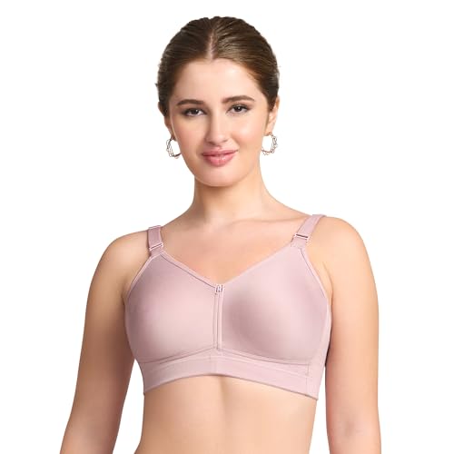 Image of TRYLO Riza T-FIT Women's Non-Padded,Non-Wired,Full Coverage,Seamless 100% Cotton Feel Fabric Bra Available in Multicolor