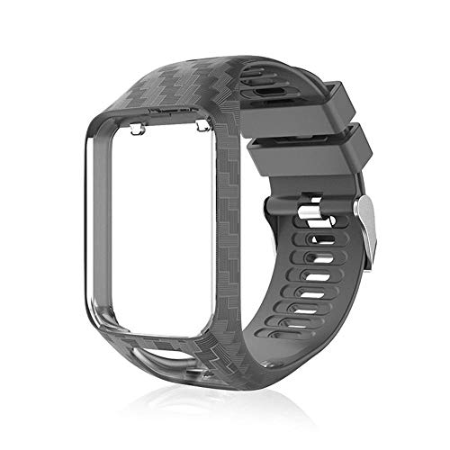 Volwco Para Tomtom Correa De Reloj,Correa De Repuesto De Silicona para Tomtom Runner 2/Runner 3/Spark 3/Adventurer/Golfer 2