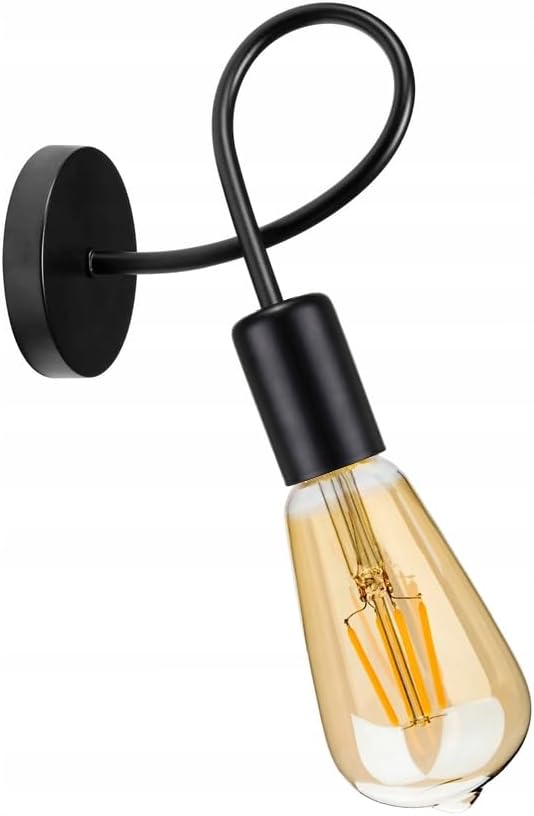 FKL DESIGN Home Deco Wandlamp zwart wandlamp industriële stijl, retro, vintage 2 vlammen woonkamer lamp industrie E27 slaapkamer lamp photo 3