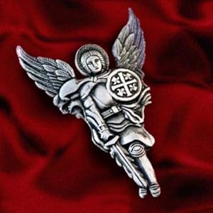 シルバースカル　スカル ウィング　PIN　SS　ヘルズエンジェルズ バッチ Amazon.com: VENICEBEE® Archangel St. Michael Saint Shield Cross