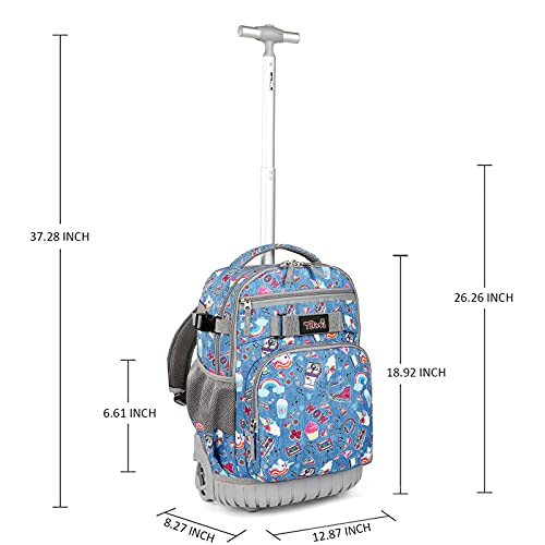 Tilami Rolling Backpack 18 inch Wheeled Backpack School College Student Travel Trip Boys and Girls by Tilami - Image 6