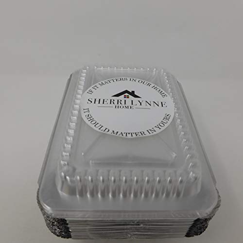 Sherri Lynne Home Oblong Aluminum Foil Pan Food Storage Containers with Dome 9X6 2/14-50Count