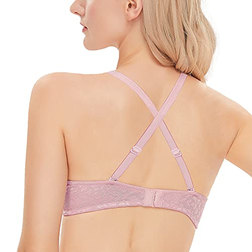 Image of Wingslove Women's Push Up Bra Deep V Plunge Underwire T-Shirt Bra Multiway 2 Cups Up