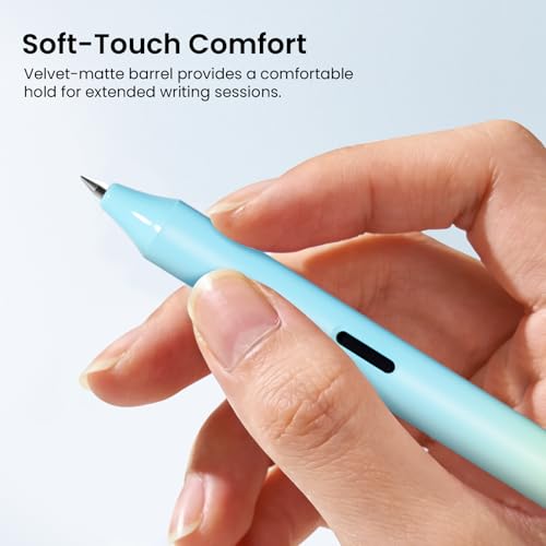 Image of WRITECH Gel Rollerball Pens 0.7mm: Silent Click Smooth Writing Quick Dry Black Ink Gradient Aesthetic Design for Journaling School Office 8 Pack