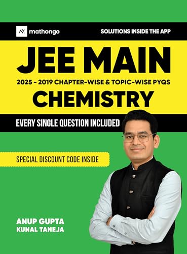 Image of MathonGo JEE Main Chemistry Chapterwise & Topicwise Previous Years Solved Papers (2025 - 2019) - JEE Main Chemistry Chapter-wise PYQ Book For 2026 Covering All 143 JEE Main Online Papers