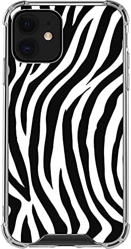 Skinit Clear Phone Case Compatible with iPhone 12 Mini - Zebra Print Design