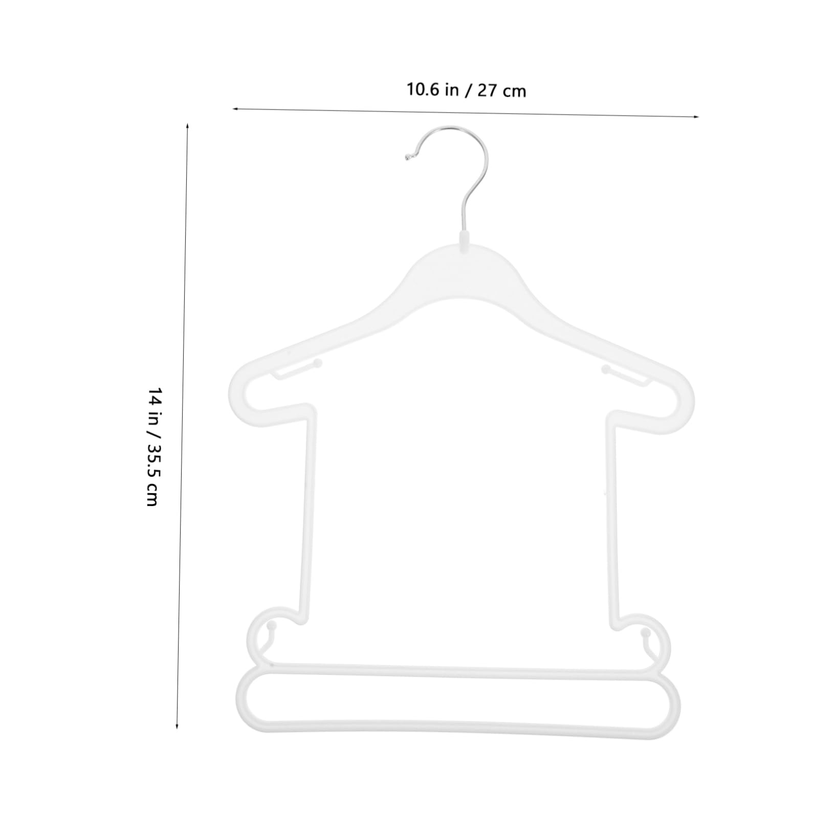 PRETYZOOM Baby Hangers 10 Pack Plastic Newborn and Infant Clothing Hangers Versatile for Sets Swimsuits Easy to Use