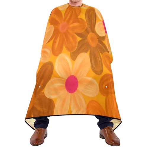 Capa impermeable profesional para cortar cabello Kawaii Flower con cierre de broche ajustable para estilismo y peluquería miniatura 1