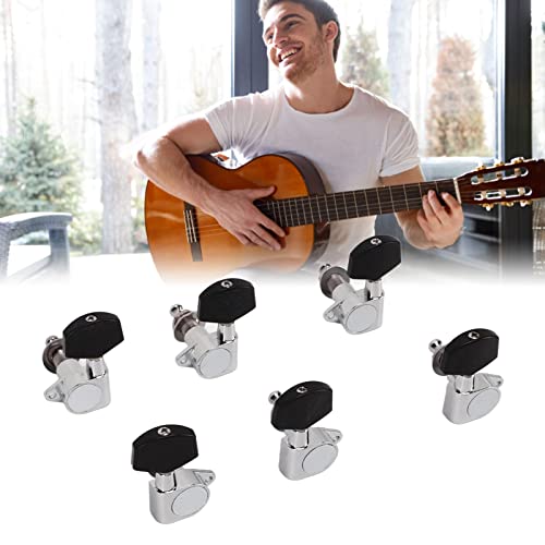 Emoshayoga Lot de 6 mécaniques d’accordage de guitare avec poignée noire, faciles à utiliser, belles mécaniques de remplacement en métal 3L3R - Les Beatles, Paul McCartney, John Lennon, RIngo Starr, George Harrison Emoshayoga Lot de 6 mécaniques d'accordage de guitare avec poignée noire, faciles à utiliser, belles mécaniques de remplacement en métal 3L3R – Image 4