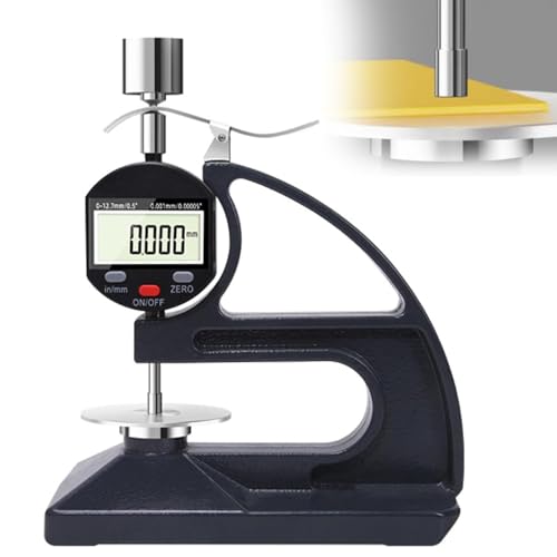 Calibrador Digital de Espesor de Escritorio 0-10mm con pantalla LCD y peso ajustable de 50g/100g miniatura 1