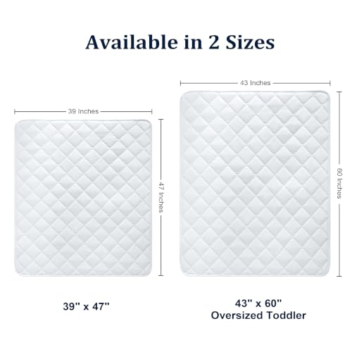 Image of BEDSUM Toddler Quilt 39x47, Microfiber Baby Quilt for Crib, White | Lightweight Toddler Blanket for Boys Girls Nursery, Machine Washable All Season Kid Quilt, Tummy Time Blanket, Stroller Quilt