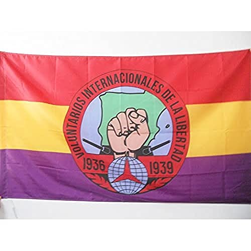 Az Flag Bandiera Repubblica Spagnola Volontari 90X60Cm - Bandiera Spagna Repubblicana 60 X 90 Cm Foro Per Asta