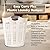 Gracious Living Easy Carry Flex Hamper, Large 87.5 Liter Lightweight Plastic Ventilated Laundry Basket Clothes Bin with Handles, White 3 Pack