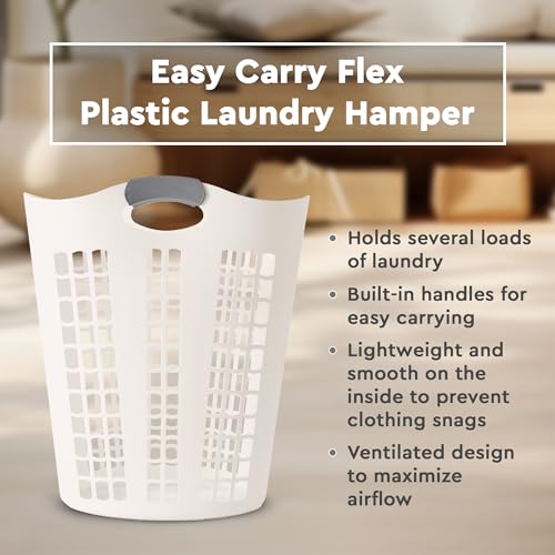 Gracious Living 4 Pack Easy Carry Flex Hamper, Large 87.5L Laundry Basket - image 3