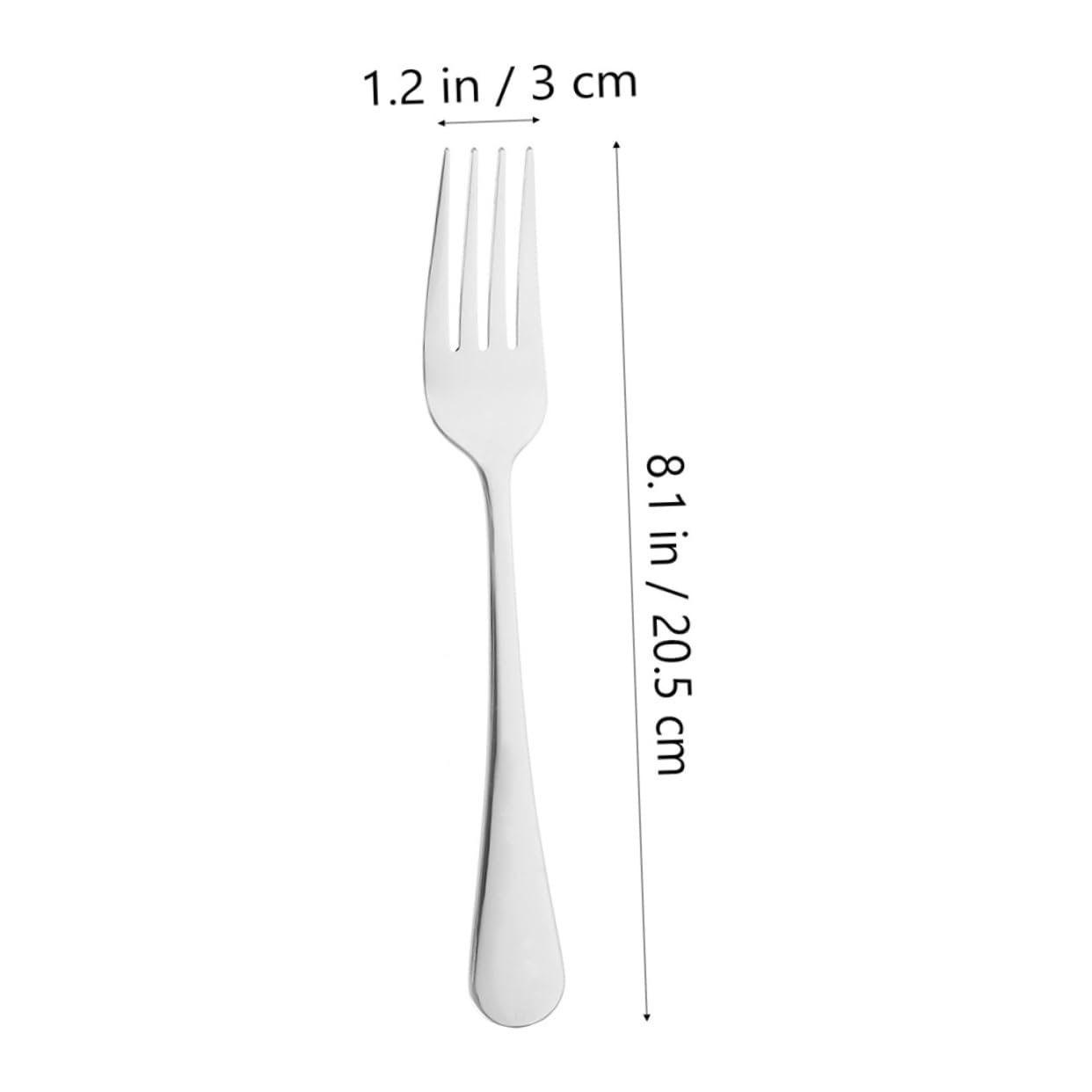 Garneck 6pcs Stainless Steel Steak Fork Reusable Fork Party Food Sticks Dinner Forks Camping Bbq Fork Kitchen Fork Practical Barbecue Tool Barbecue Fork Fruit Dessert Forks Bbq Tool Silver