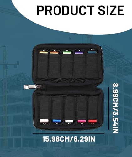 Image of Pendrive Case, 10 Slot USB Flash Drive Organizer, Compact Pendrive Holder for Tech Professionals, Students, Travelers, Black