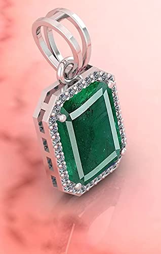 Natural Lab Certified original 7.50 Carat Colombian Emerald Panna Jwelery beautiful Pendant for 925 Sterling Silver Gift Her Everywear pendant3
