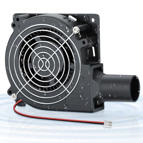 AmRunJe IP67 120mm x 32mm 12v DC Cooling Blower Fan Dual Ball Bearing 2pin Brushless Motor High Airflow for Ventilation Inflatable Replacement Amp BBQ