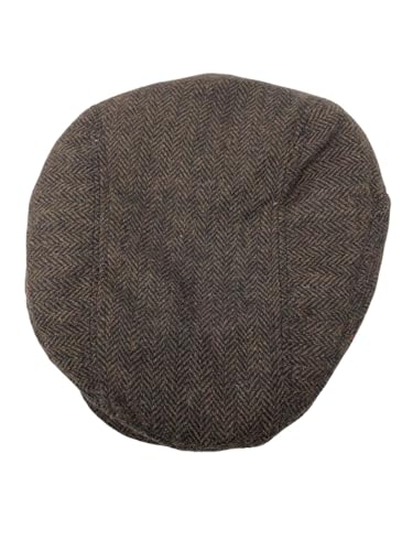 Casquette plate irlandaise homme en tweed de pure laine