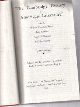 Unknown Binding THE CAMBRIDGE HISTORY OF AMERICAN LITERATURE [Volume I only]. Book