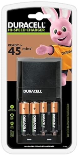 Duracell - Caricabatterie da 15 minuti per 2 AA e 2 AAA