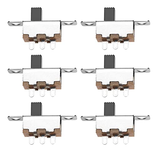 100pcs Micro Interrupteur à Glissière 3 Broches 2 Positions SPDT Montage Sur Panneau Mini Modèle Verrouillage Interrupteur à Bascule pour Instrument de Musique Jouet Électrique Fax Machine