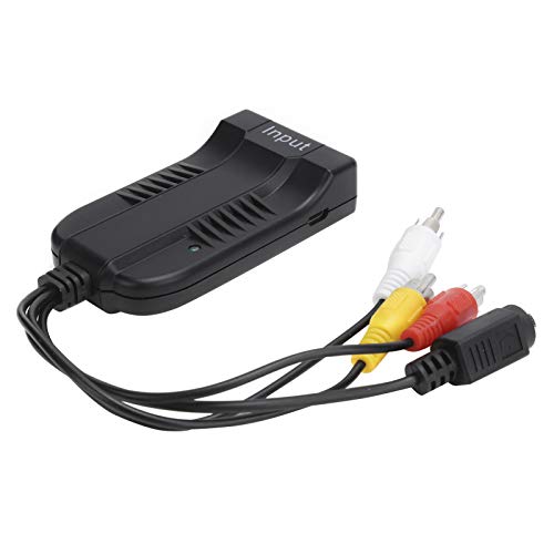 Sxhlseller Convertidor a AV, Adaptador a CVBS, Cable Convertidor de y Vídeo a S-Video 1080P para TV, VCR, DVD - Alimentación USB de 5 V, Plug and Play, No Requiere Controlador