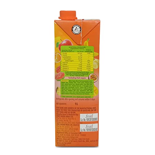 Image of Real Fruit power Vitamin Boost Mixed Fruit, 1 LTR Tetra Pk