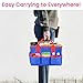 Godery Desktop Tote and Organizer, Teacher Helper Bag for Arts, Books, Stationery, Office Desk, Make-up Storage with Handles for Travel (BLUE)