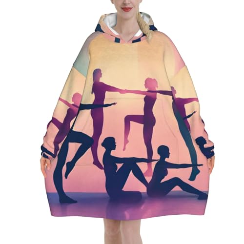 Couverture à capuche gymnastique pour ne plus avoir froid sur le canapé