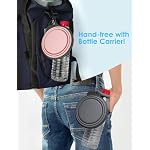 Collapsible Dog Bowls with Bottle Carrier, 2 Pack Travel Dog Water Bowl Upgraded Carabiner, One-piece Molded Rim No Fall Off or Crack, Foldable Silicone Portable for Pets Walking Hiking 15oz - Image 6