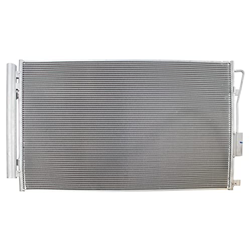 Image of TRQ A /C Condenser and Receiver Drier Assembly Compatible with 2013-18 Hyundai Santa Fe 13-18 Santa Fe Sport L4 2.4L