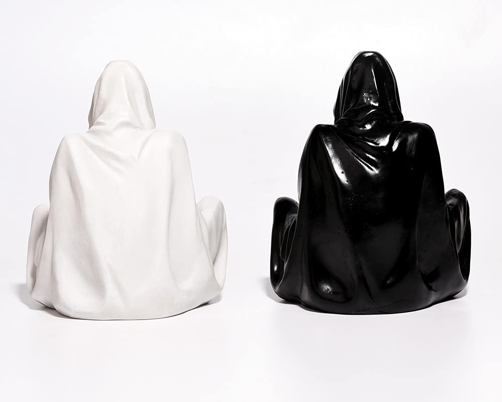 La haggoth Wizard Resin Base Stand for Crystal Sphere Quartz Ball Gemstone Decor Display (Black - Big)