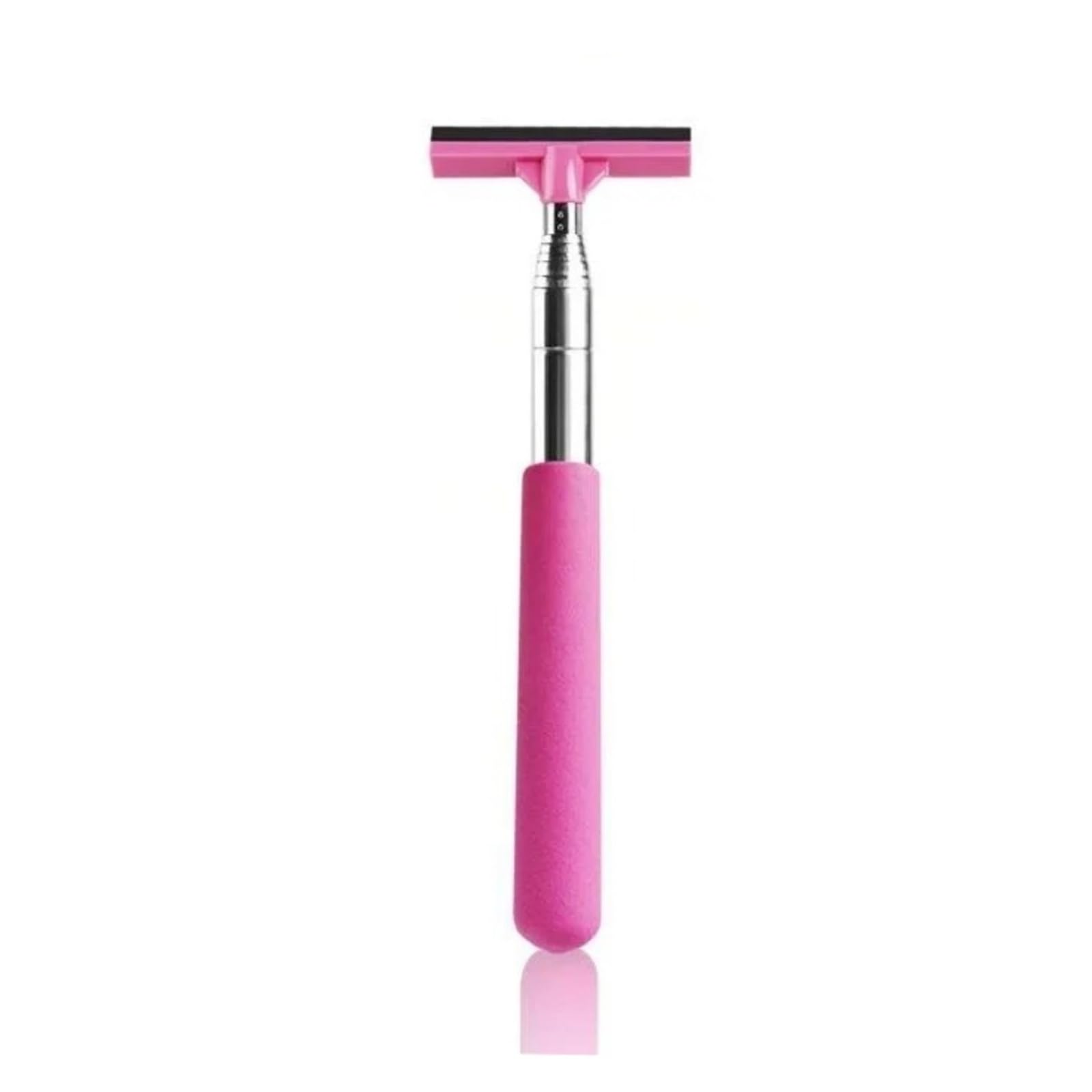 Car rearview mirror wipers Car Rearview Mirror Wiper Telescopic Handle Durable Stainless(A-Pink)