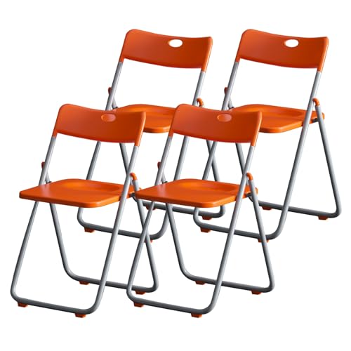 Paquete de 6 sillas plegables de plástico blanco, 6 sillas para interiores y exteriores, asiento comercial apilable portátil con marco de acero, capacidad para eventos, oficina, boda, fiesta, picnic,