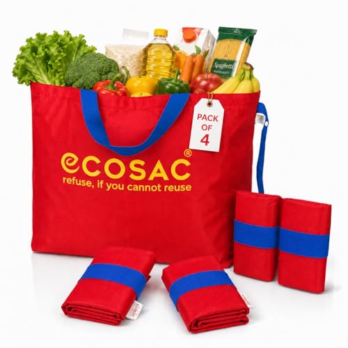 Image of Classic Shopping bag | for Carry Milk Grocery Fruits Vegetable Kitchen Essential |Reusable, Washable, Lightweight & Foldable |15 kg Capacity