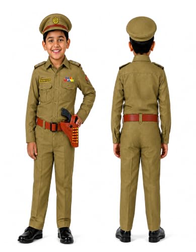 Image of SCRIPTURE Fancy Dress Patriotic Army Police BSF Netaji costumes for Kids Fancy Dress Costume Accessory for Republic Day Independence Day School Events