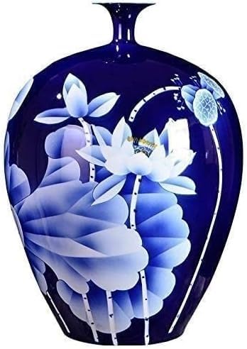 asdchZen Grain Dispenser With Ceramic,Rice Container, Ceramic Ginger Jarporcelain Vases Antique Porcelain Vase,Ceramic Flower Vase Temple Jar Vase Hand Made China Ming Style For Home D